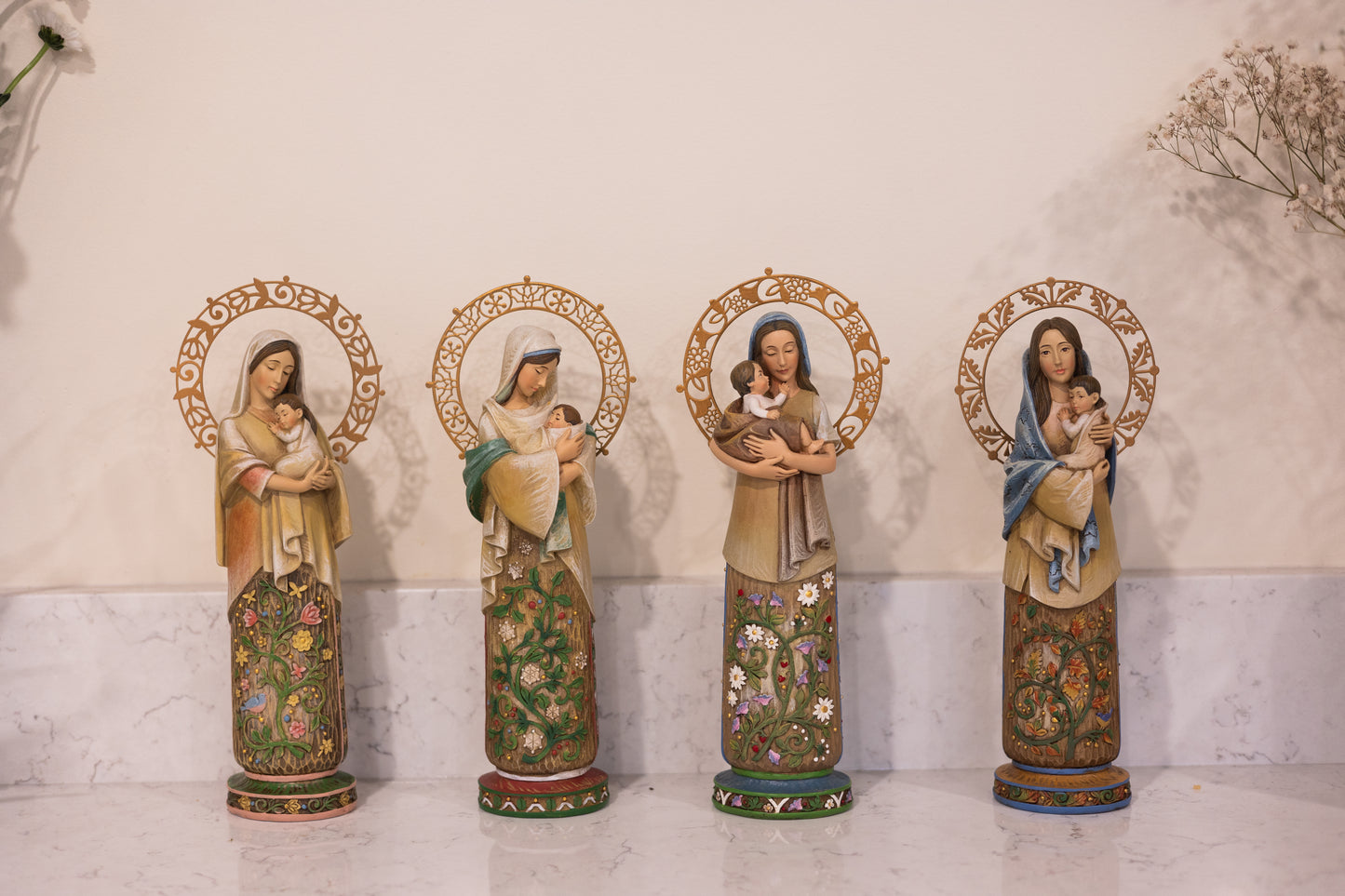 Fall Madonna & Child Statue