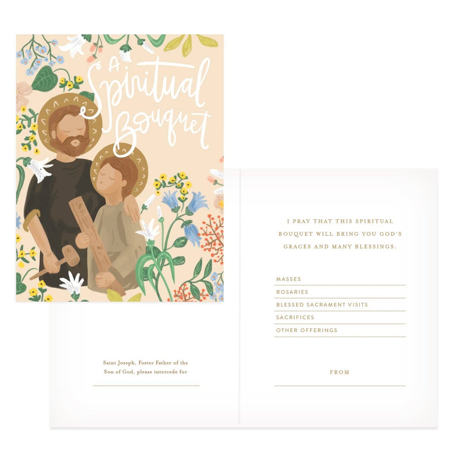 St. Joseph Spiritual Bouquet Card