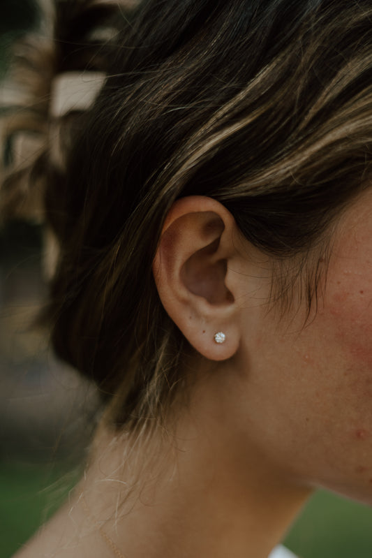 Alabaster Heart Earrings