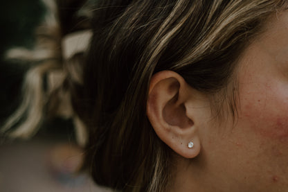 Alabaster Heart Earrings