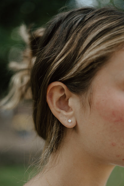 Alabaster Heart Earrings