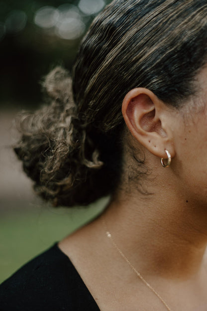 Pearl of Great Price Gold Hoop Earrings