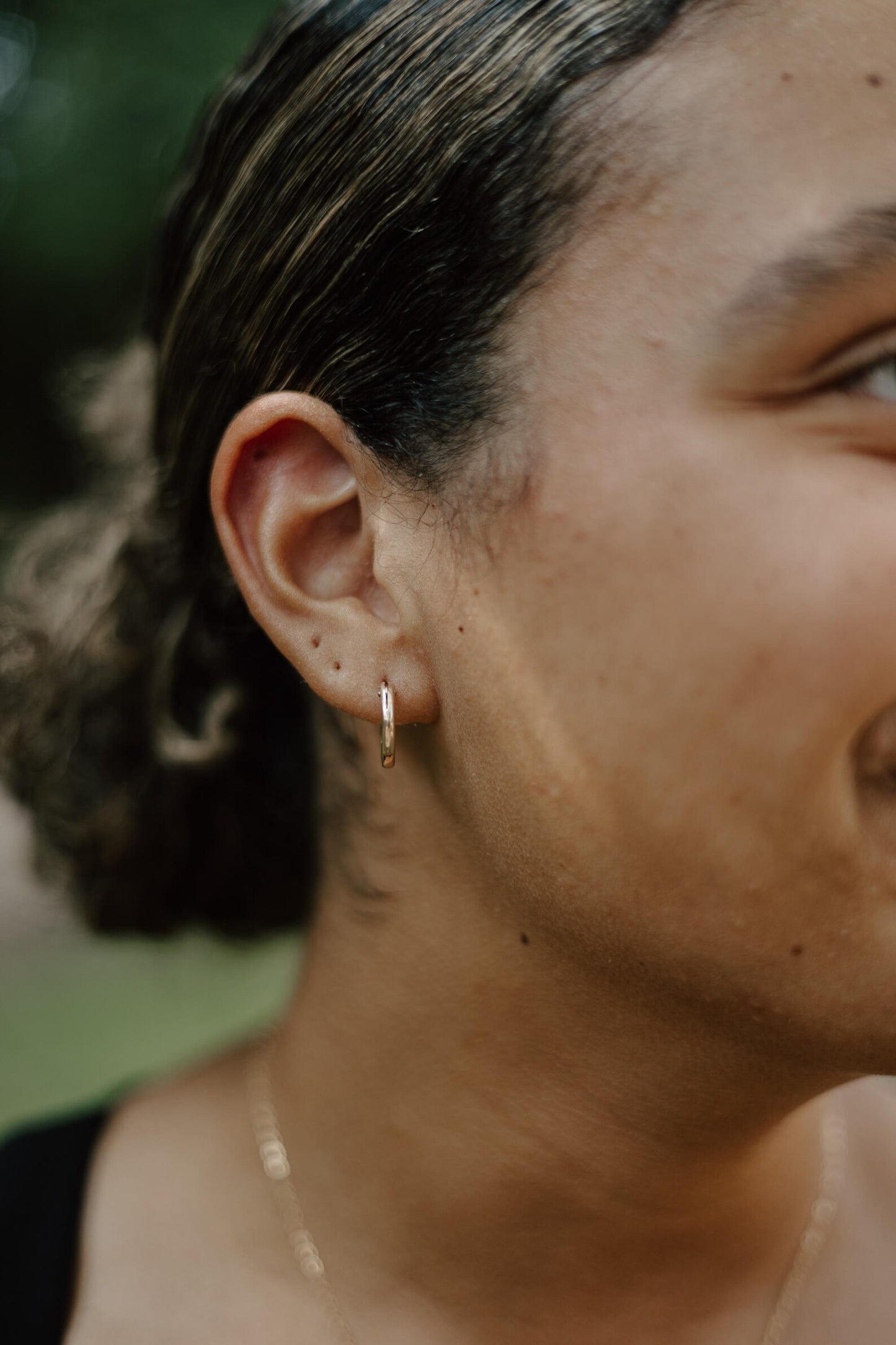 Pearl of Great Price Gold Hoop Earrings